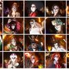 A combination of photos show participants dressed in &quot;Dia de los Muertos&quot; (Day of the Dead) themes at the Village Halloween Parade in New York