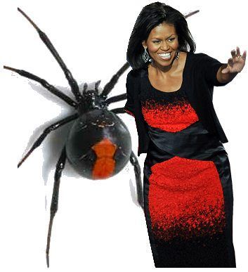 Michelle Obama jako černá vdova
