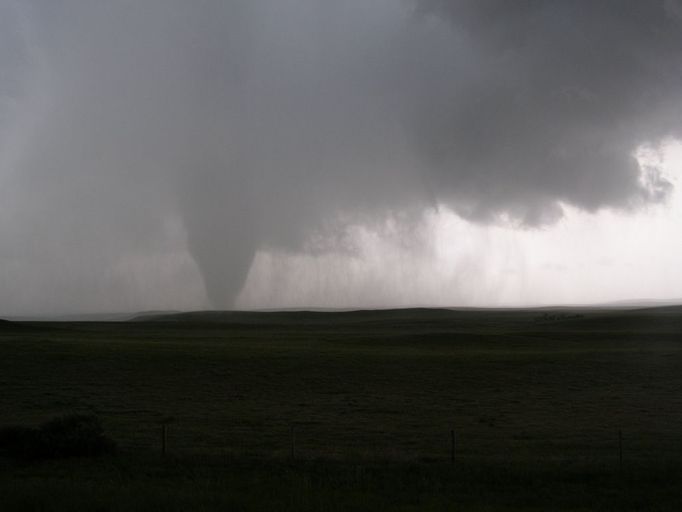 VORTEX2 intercepts a tornado in SE Wyoming on June 5, 2009. Wyoming, LaGrange. June 5, 2009. Photographer: Sean Waugh, NOAA/OAR/NSSL.