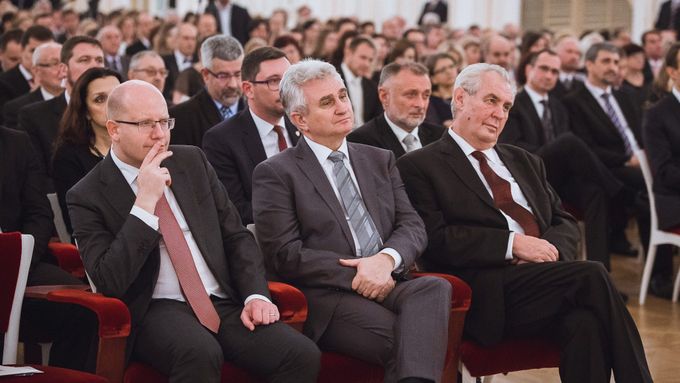 Předávání Národních cen se účastní nejvyšší představitelé státu