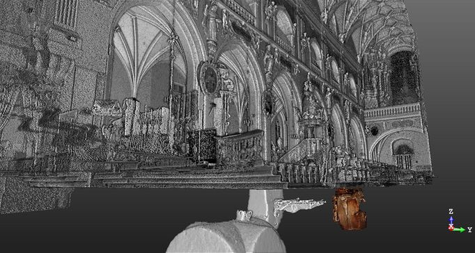 Čeští odborníci provedli kompletní 3D skenování nejen celého kostela