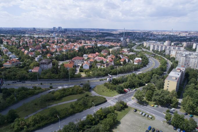 Ulice Spořilovská - vizualizace. Současný stav.