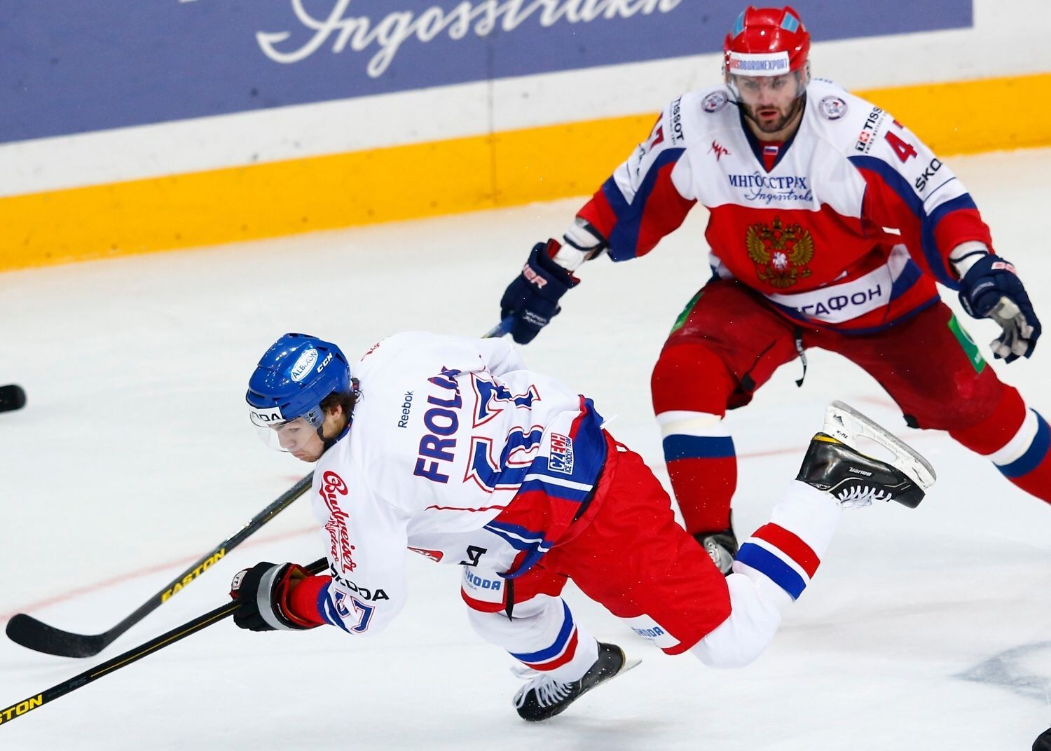 Channel One Cup, Rusko - Česko:  Alexander Radulov a Michael Frolík