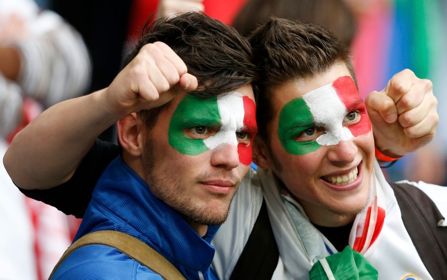 Italští fanoušci před utkáním Chorvatska s Itálií ve skupině C na Euru 2012