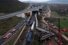 Řecko železniční neštěstí nehoda