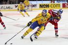 Švédské hokejové hry: Česko - Švédsko: Alexander Johansson a Jan Rutta