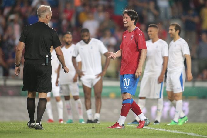 Tomáš Rosický na své rozlučce v Praze 9. 6. 2018.