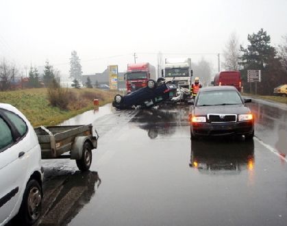 Hromadná nehoda u Bystřice nad Olší