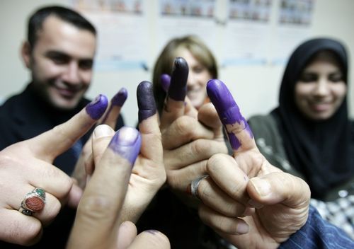 Irácké volby v Sýrii