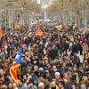 Protesty v Barceloně proti zadržení Puigdemonta v Německu, 25. března 2018