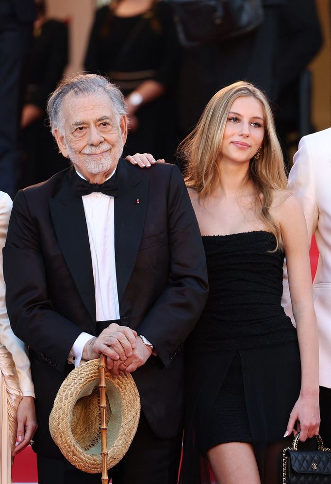 Režisér Francis Ford Coppola se svou vnučkou Romy Mars Croquet.
