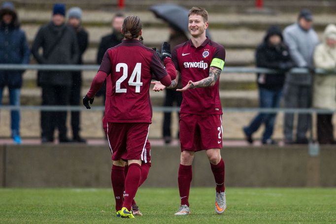 Fotbal, Sparta-Ústí n.L.: Petr Jiráček a Ondřej Mazuch