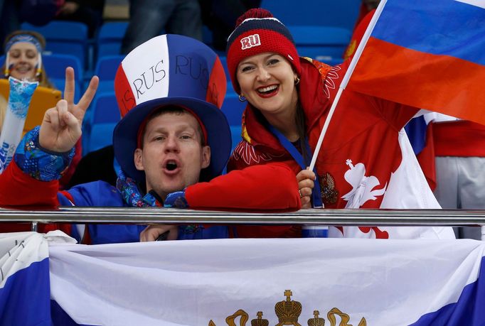 Fanoušci na olympiádě v Soči (ženský hokej)