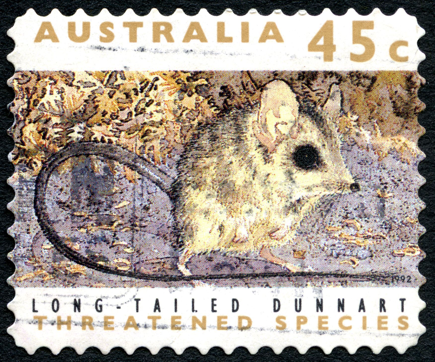 Vakomyš na australské poštovní známce z roku 1992.