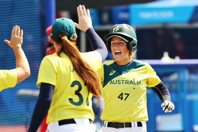 Softbal na olympiádě v Tokiu: Japonsko vs. Austrálie