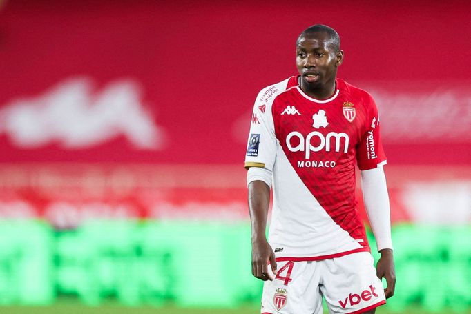 FILE PHOTO: Soccer Football - Ligue 1 - AS Monaco v Nantes - Stade Louis II, Monaco - May 19, 2024 AS Monaco's Mohamed Camara wears a shirt with a LGBTQ+ rainbow covered