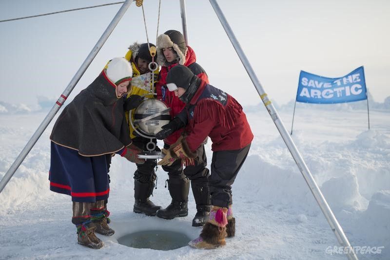 Ekologičtí aktivisté na Severním pólu