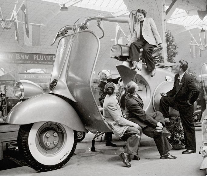 Giant Vespas.
This one is from Amsterdam '53