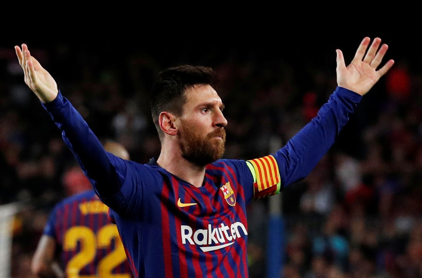 Lionel Messi v semifinále LM 2019 proti Liverpoolu
