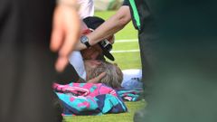 Zraněná Bethanie Matteková-Sandsová na Wimbledonu 2017