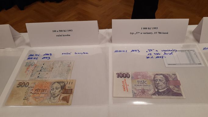 Podělky zachycené Českou národní bankou v roce 2019.