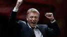 David Moyes se raduje z gólu v utkání Manchester United vs. Liverpool