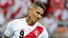 Paolo Guerrero v zápase Peru - Dánsko na MS 2018