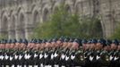 Russian servicemen take part in the Victory Parade on Moscow's Red Square May 9, 2012. Russia celebrates the 67th anniversary of the victory over Nazi Germany on Wednesday. REUTERS/Maxim Shemetov (RUSSIA - Tags: MILITARY ANNIVERSARY SOCIETY) Published: Kvě. 9, 2012, 8:53 dop.