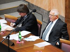 Václav Klaus na jednání Ústavního soudu