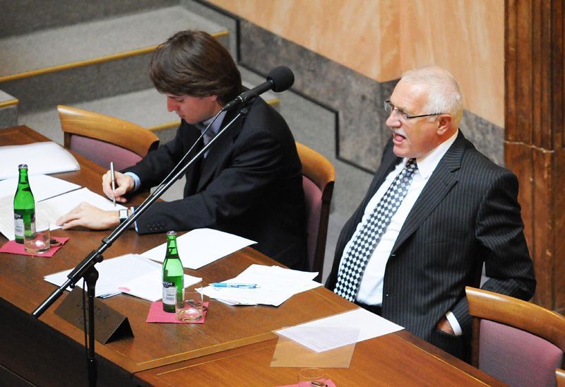 Václav Klaus na jednání Ústavního soudu
