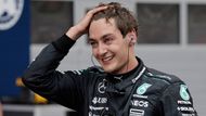 George Russell z Mercedesu slaví triurnf ve VC Rakouska F1 2024