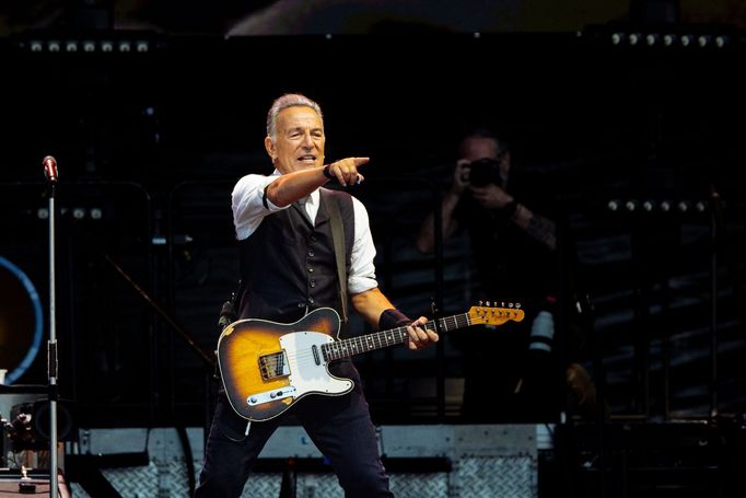 Americký rockový písničkář Bruce Springsteen vystoupil v neděli 15. května 2025 v pražských Letňanech.