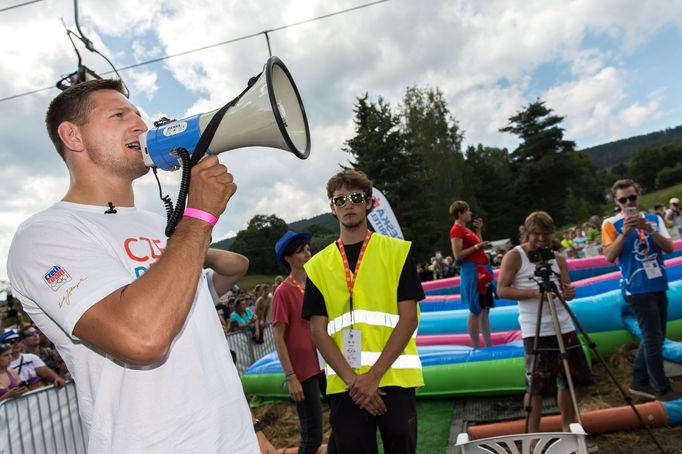 Lukáš Krpálek odstartoval závod na Palečkově skluzavce v olympijském parku Rio-Lipno.