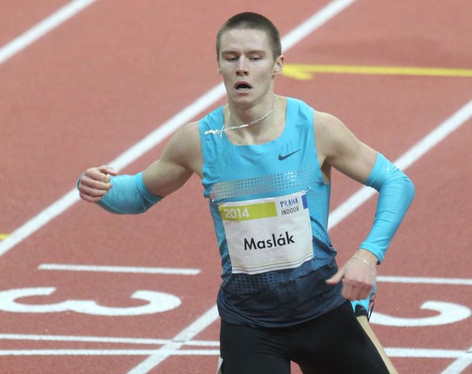 Praha Indoor 2014: Pavel Maslák (500 m)