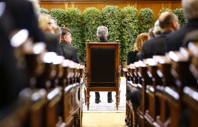 Nový rakouský prezident Alexander Van der Bellen během své inaugurace.