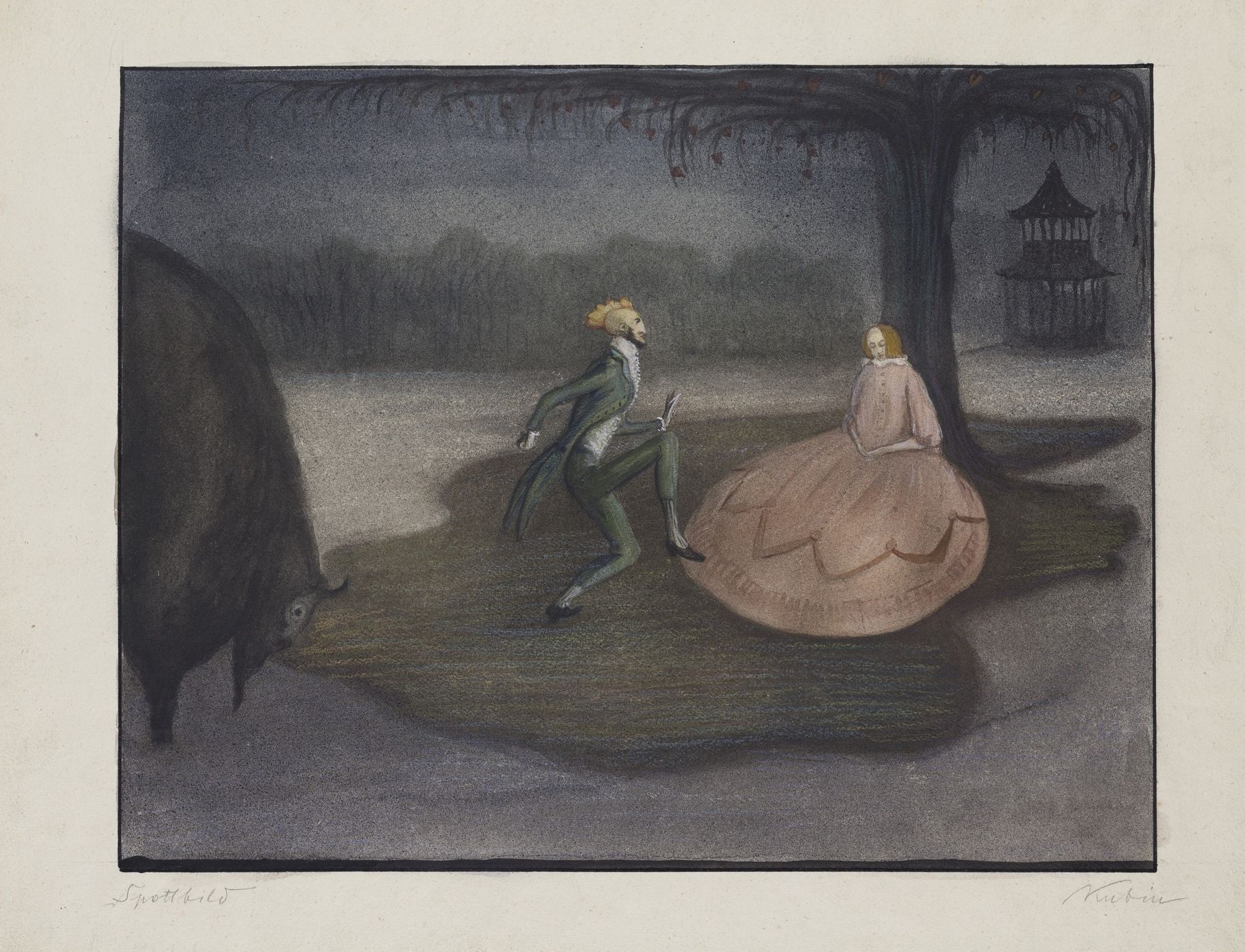 Alfred Kubin: Zesměšňující výjev, 1903