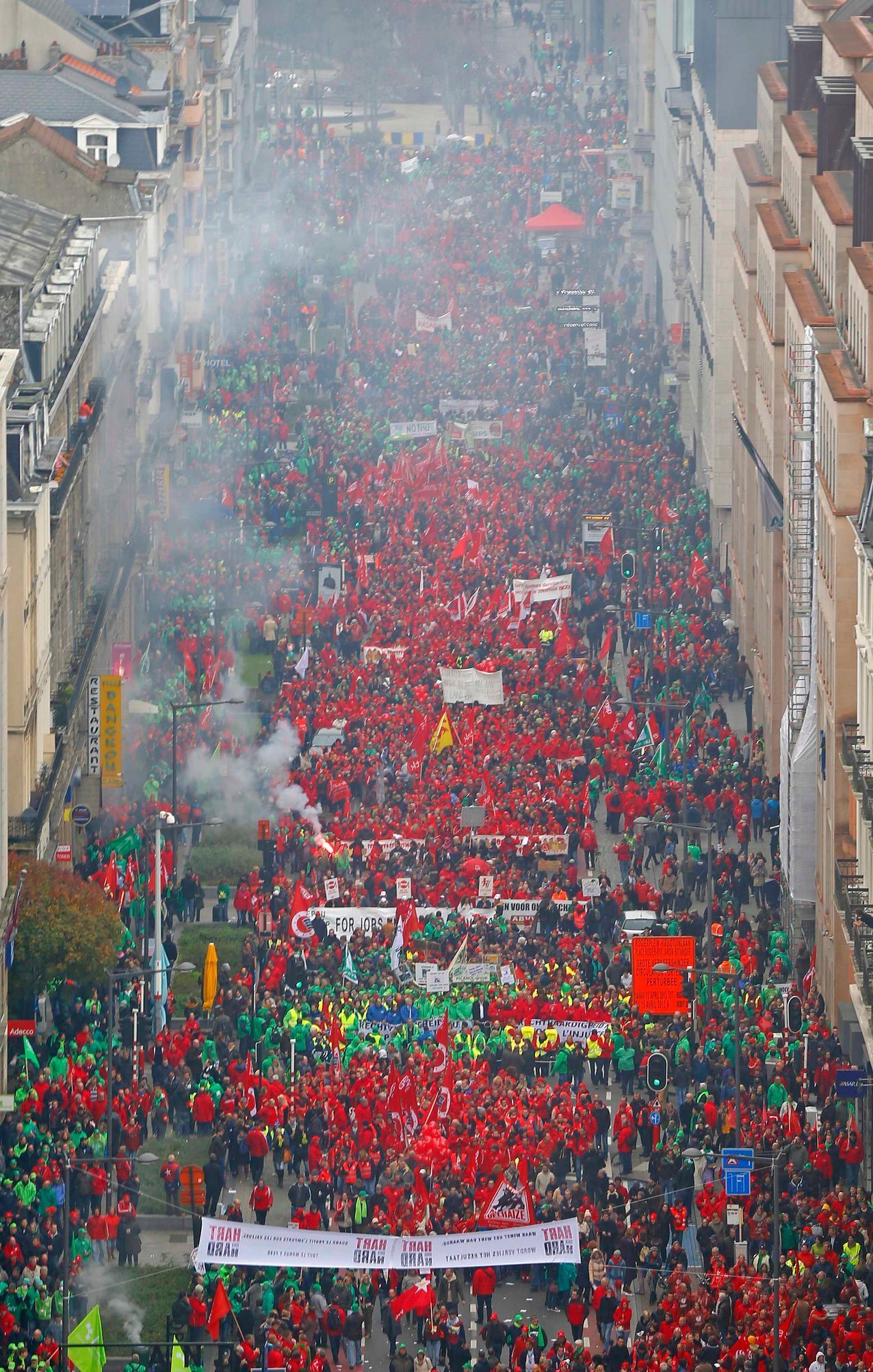 Belgie - Brusel - demonstrace
