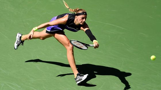 Petra Kvitová v zápase 2. kola US Open 2019