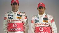 Jenson Button a Lewis Hamilton