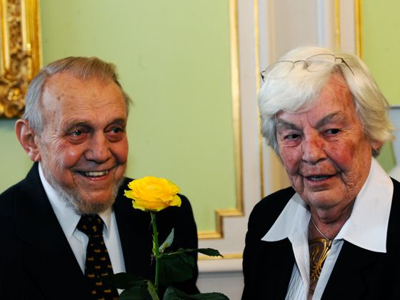 Erazim Kohák se svou třetí ženou Dorothy.
