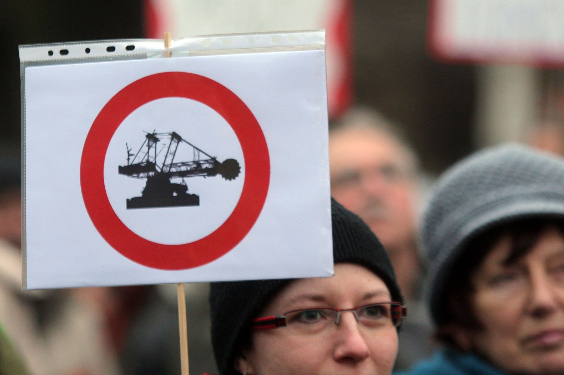 Demonstrace občanů Horního Jiřetína