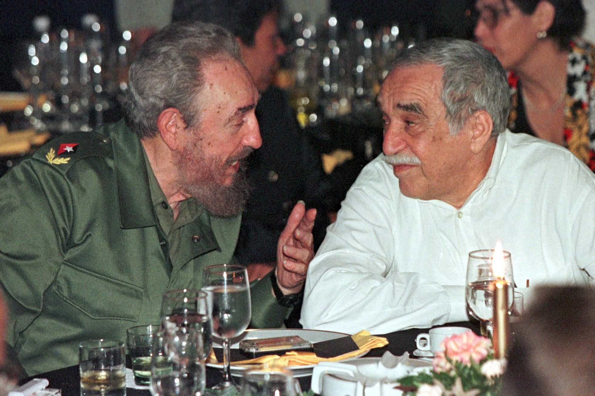 File photo of Cuban President Fidel Castro with Colombian Nobel Prize laureate Gabriel Garcia Marquez