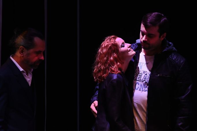 Michal Čapka jako John, Kamila Janovičová coby Ona a Jan Lefner v roli Viktora.