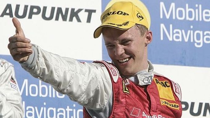 Mattias Ekström slaví titul šampiona v DTM.