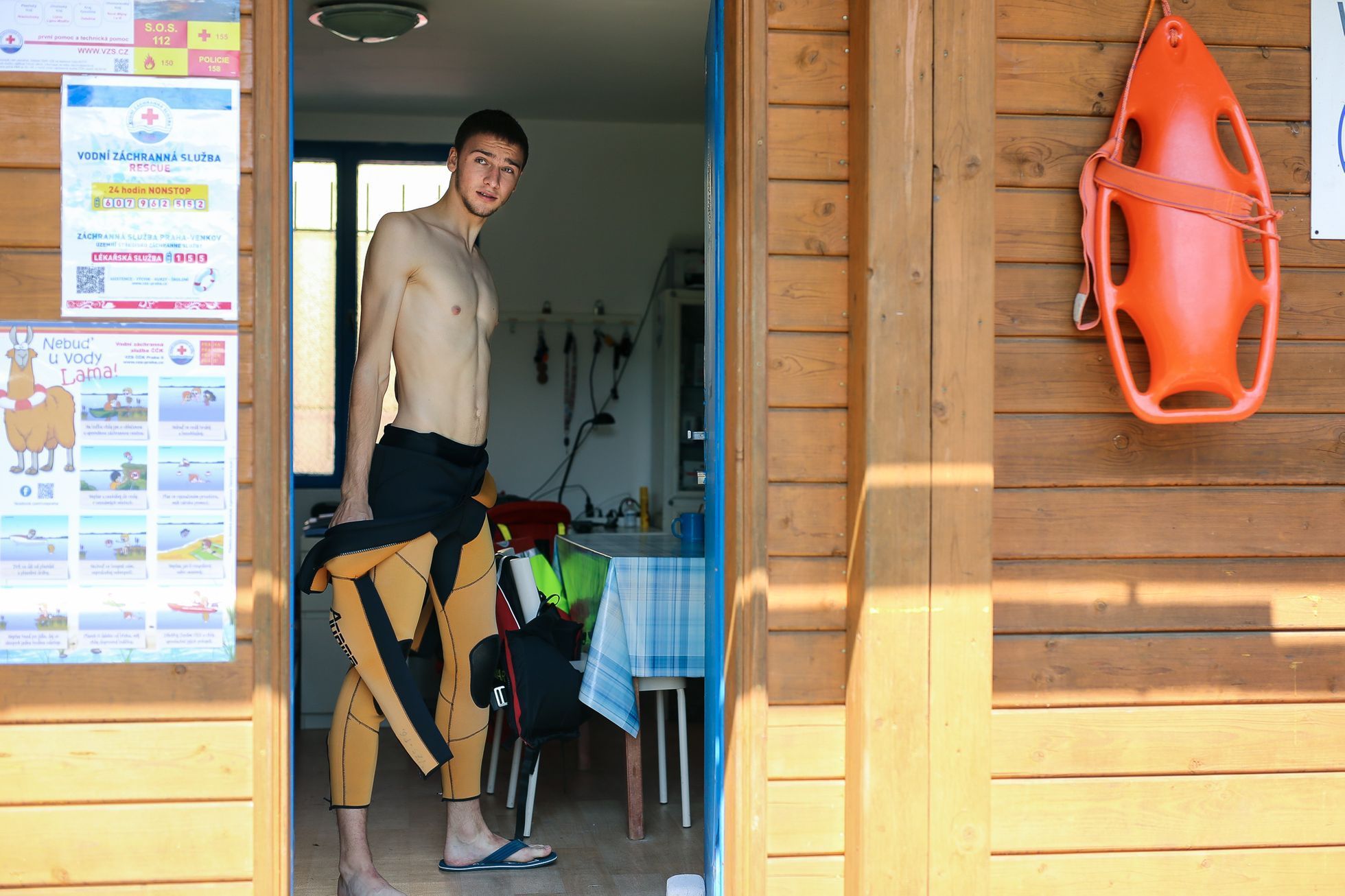 Vodní zachránaři na přehradě Slapy