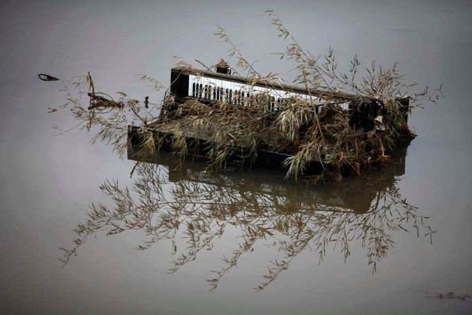 Pianino, které rovněž "nepřežilo" řádění japonské tsunami.