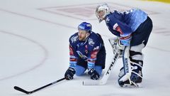 Hokejová extraliga 2019/20, Liberec - Kladno: Michal Barinka a Lukáš Cikánek