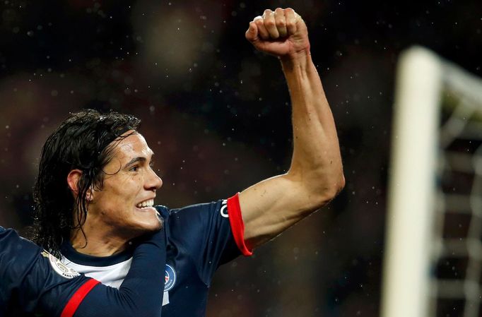 Edinson Cavani (PSG) slaví branku v Ligue 1