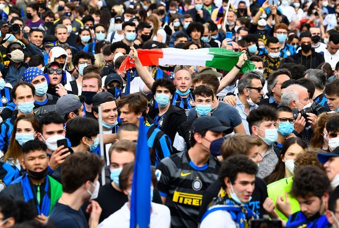 Takto slavili fanoušci Interu Milán scudetto, titul v italské Serii A