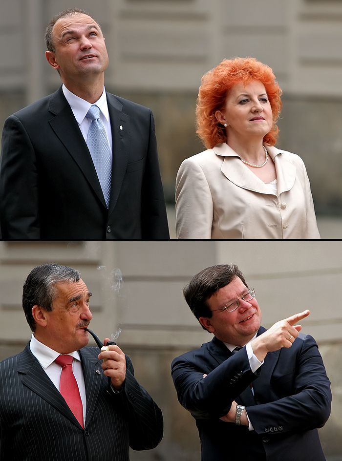 Bush v Praze - uvítací ceremoniál